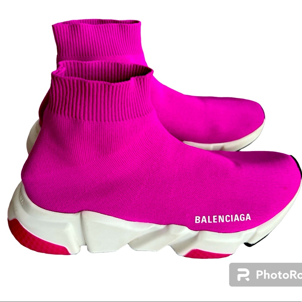 Balenciaga Womens Speed sneakers - RARE Fuchsia Color LIKE NEW SZ 9